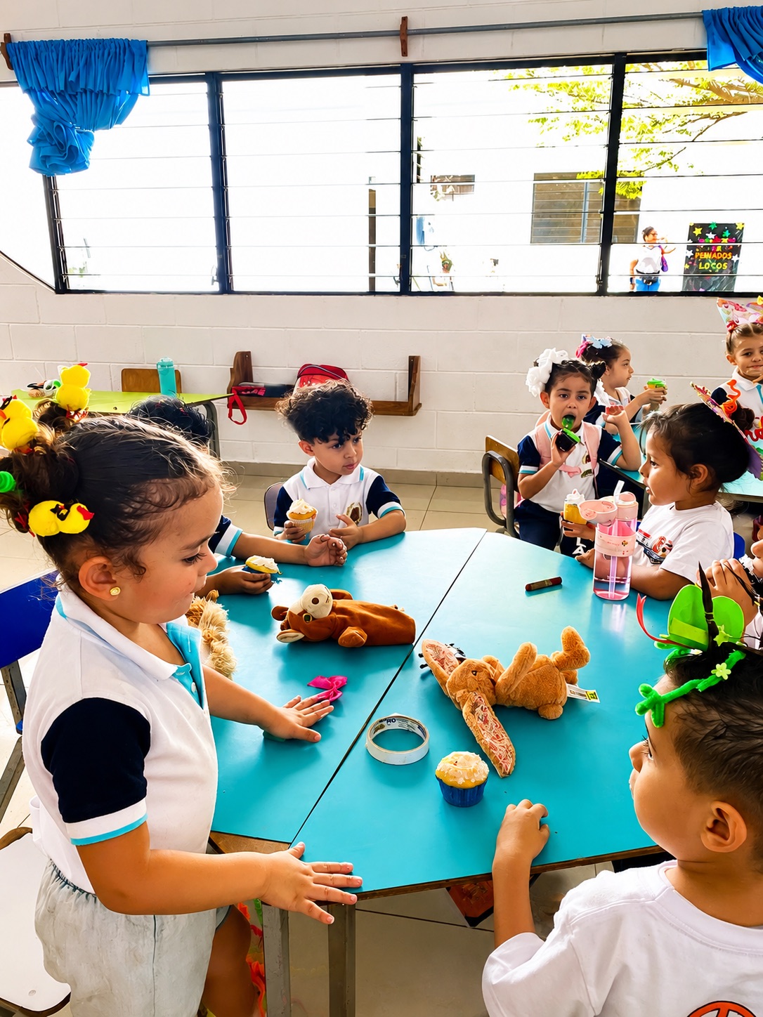 Niños de Inicial 2 y 3 jugando