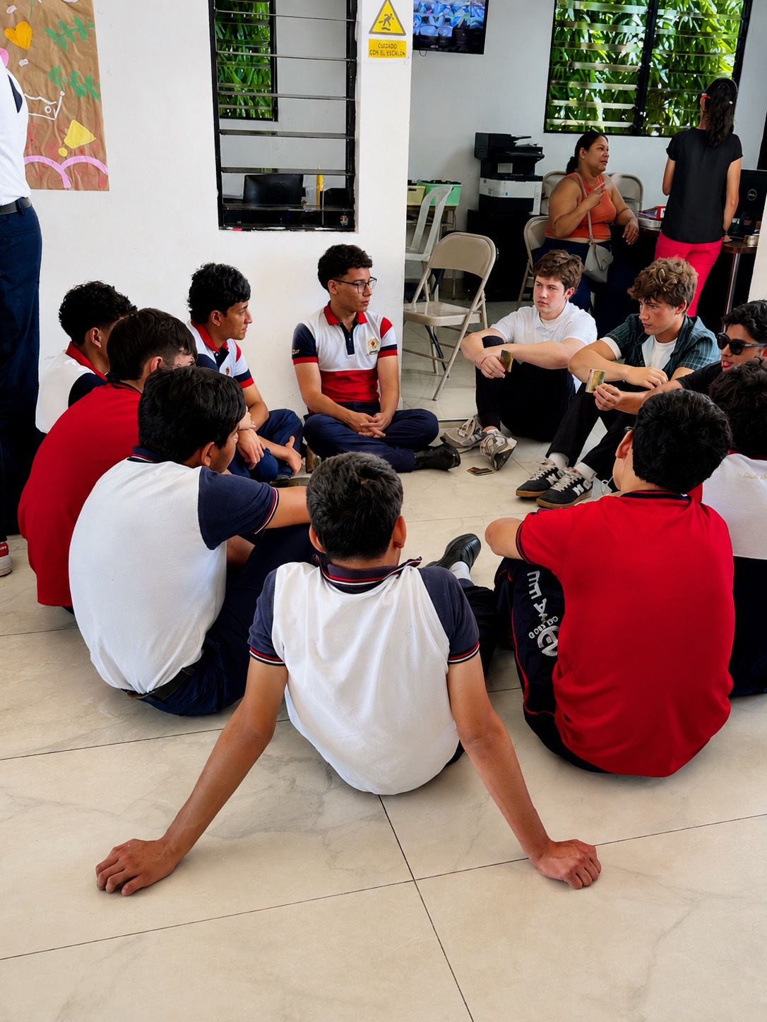 Estudiantes de Noveno Grado en clase