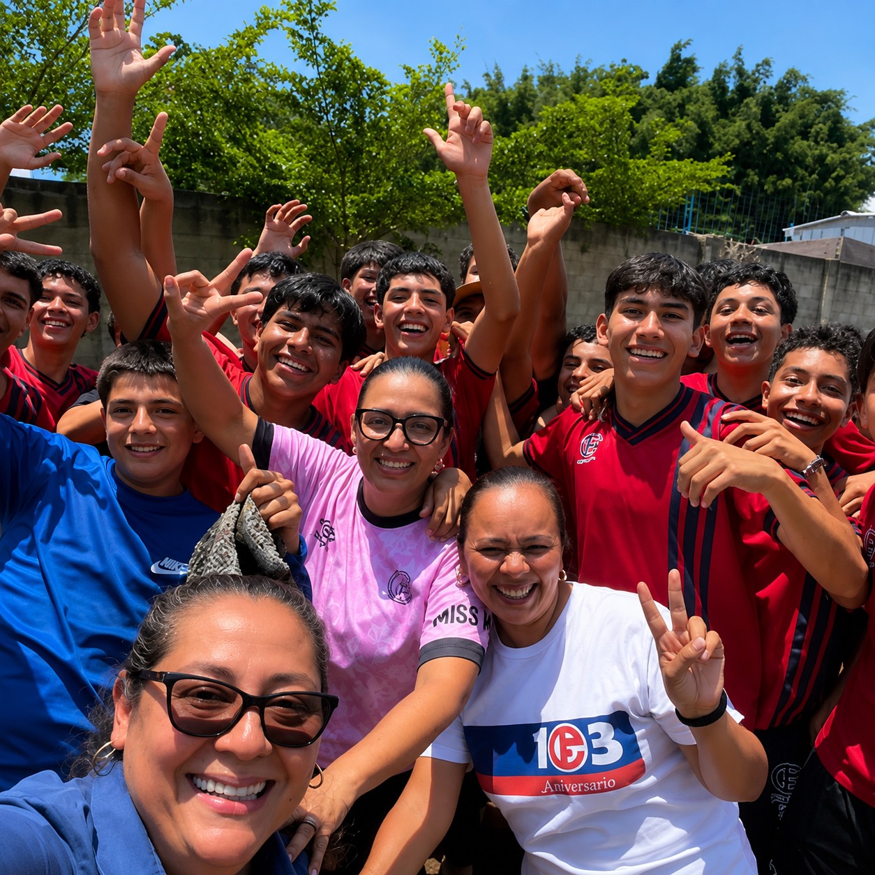 Estudiantes de Noveno Grado del Colegio La Fe