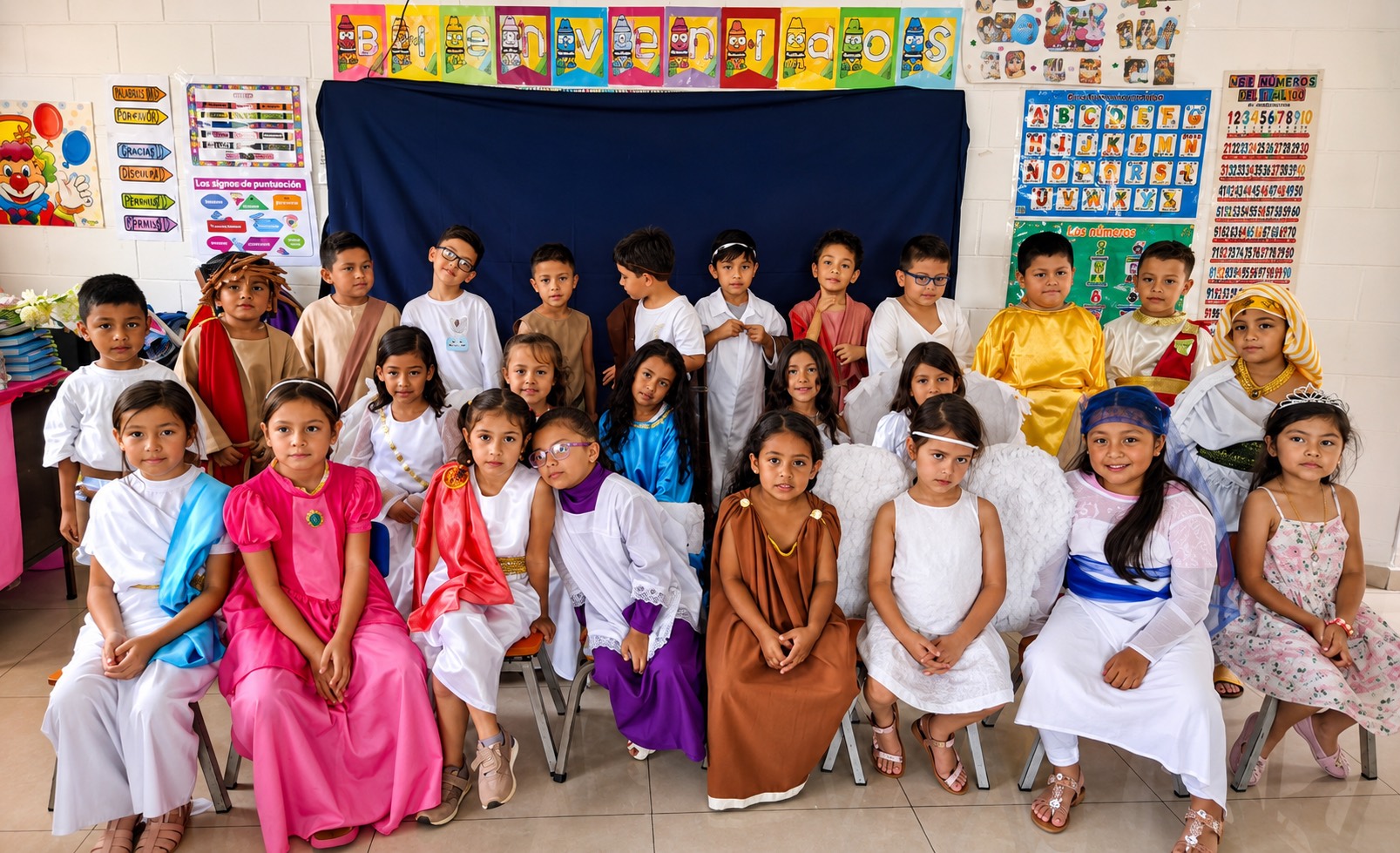 Pequeños de Parvularia 6 en actividades