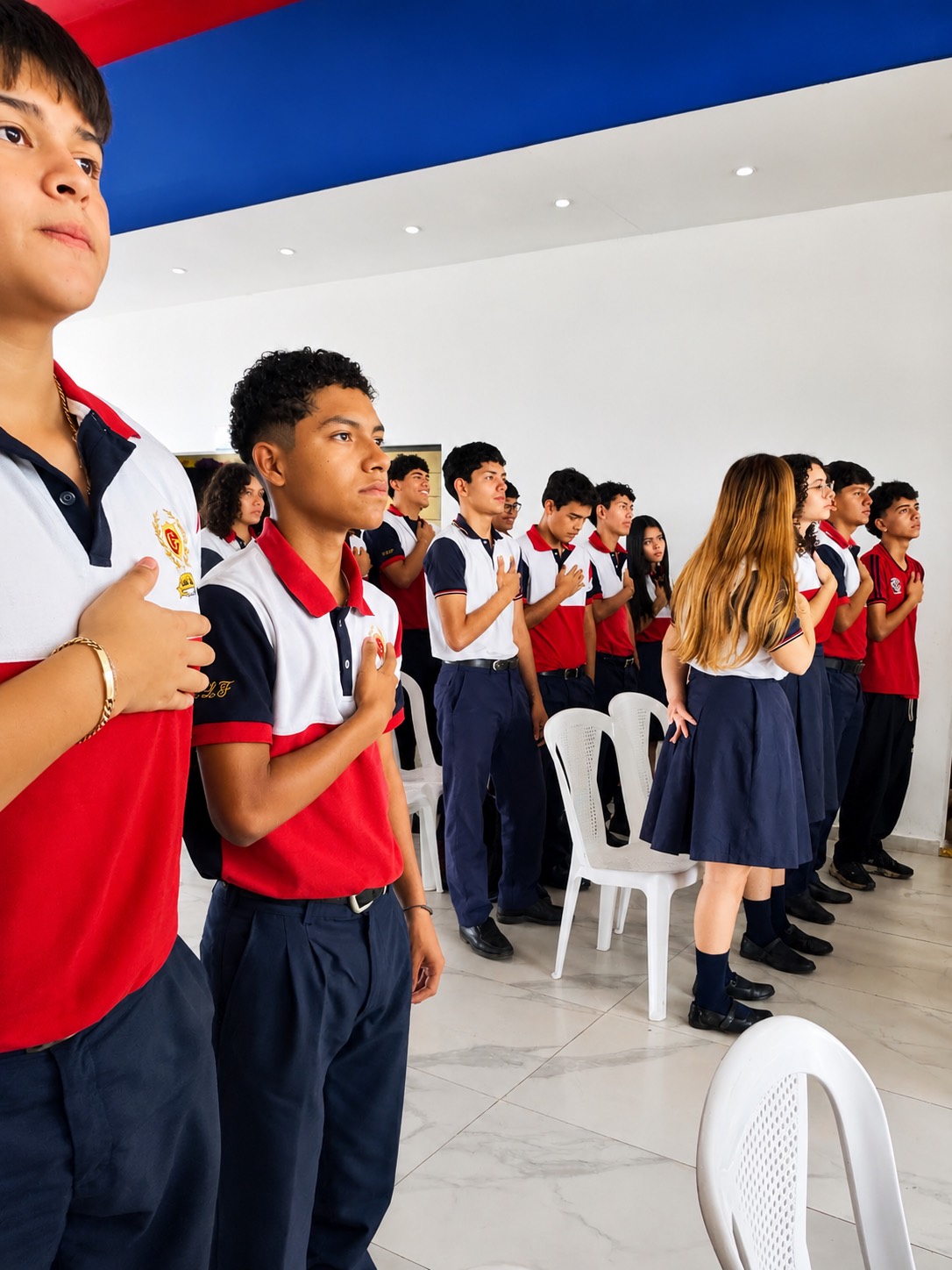 Estudiantes de Séptimo Grado en clase