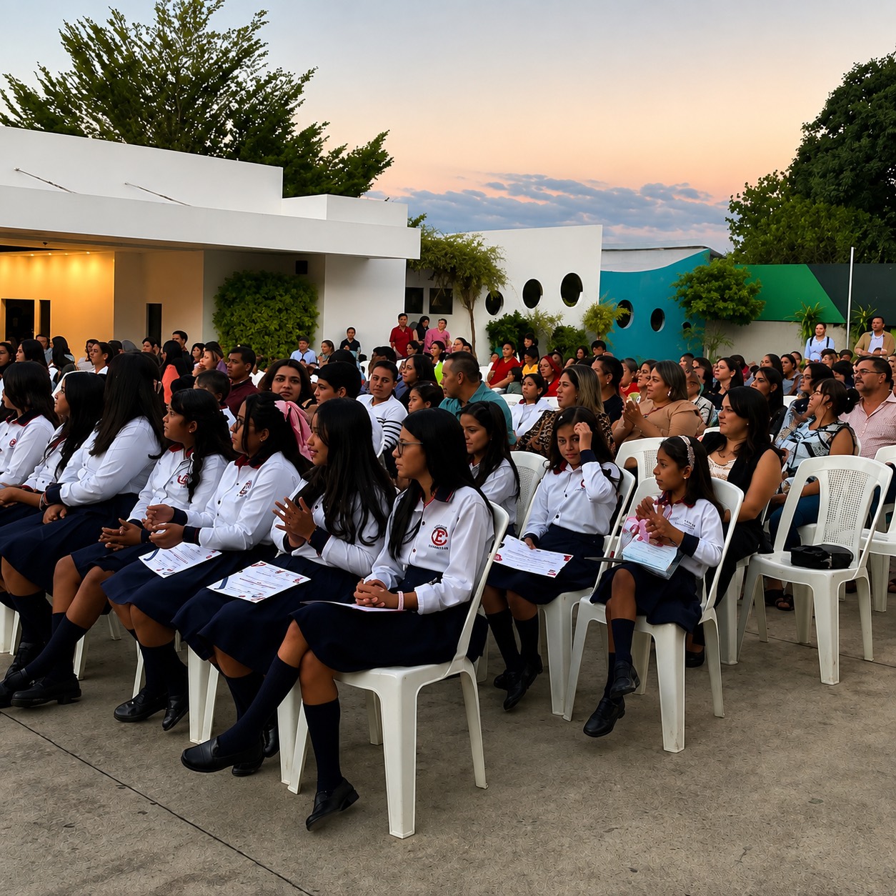 Estudiantes de Séptimo Grado en clase