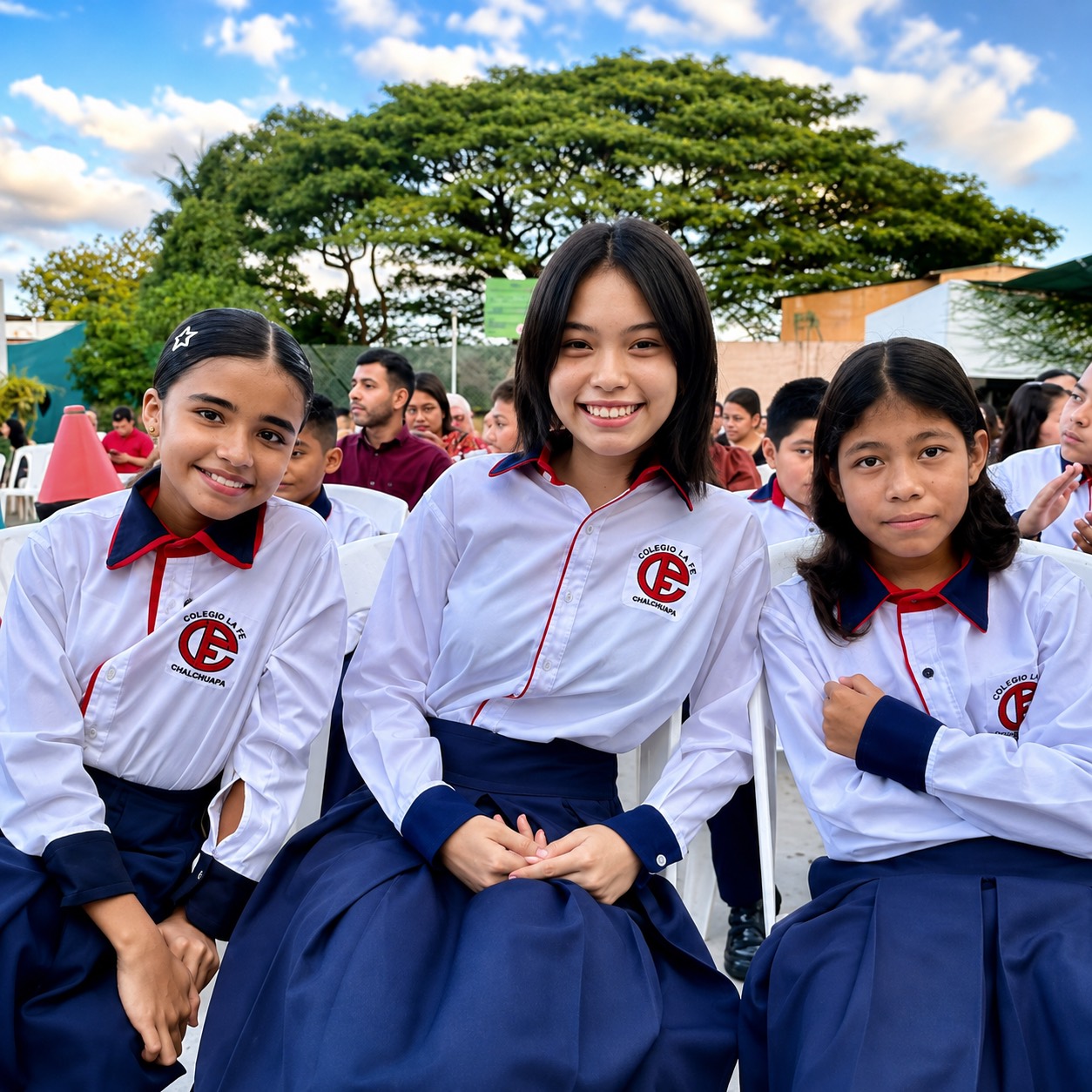 Estudiantes de Sexto Grado compartiendo